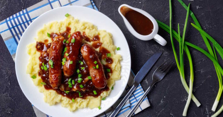 Vegan Bangers and Mash