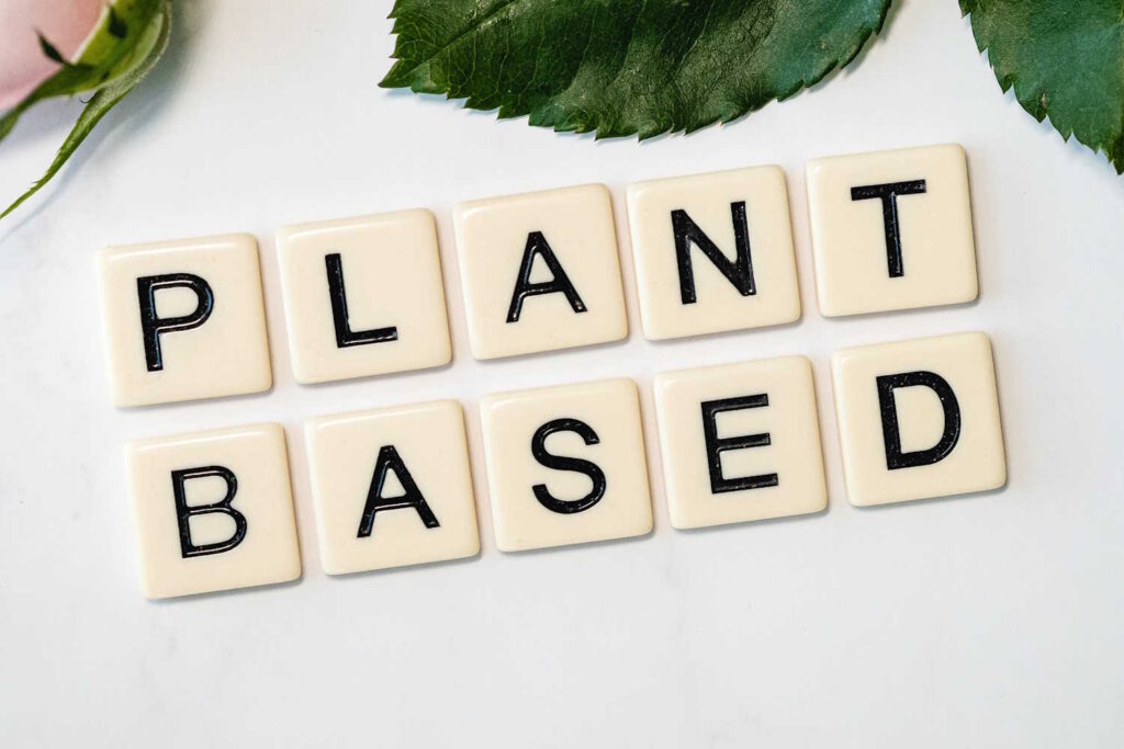 Plant based scrabble letters