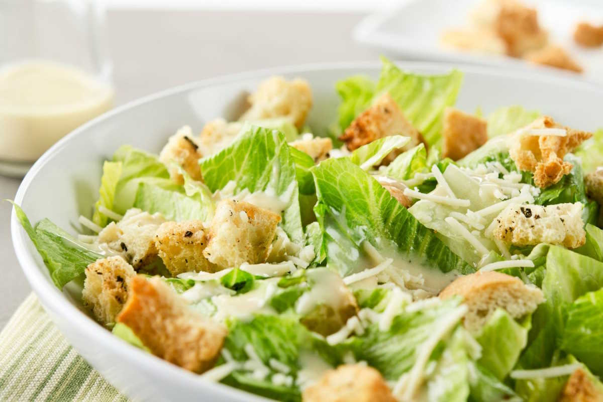 Vegan Chicken Caesar Salad with an Easy Dressing