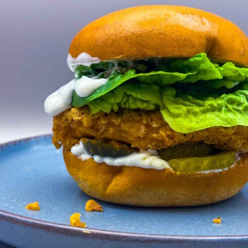 Vegan Crispy Fried Chicken Sandwich with Ranch Sauce