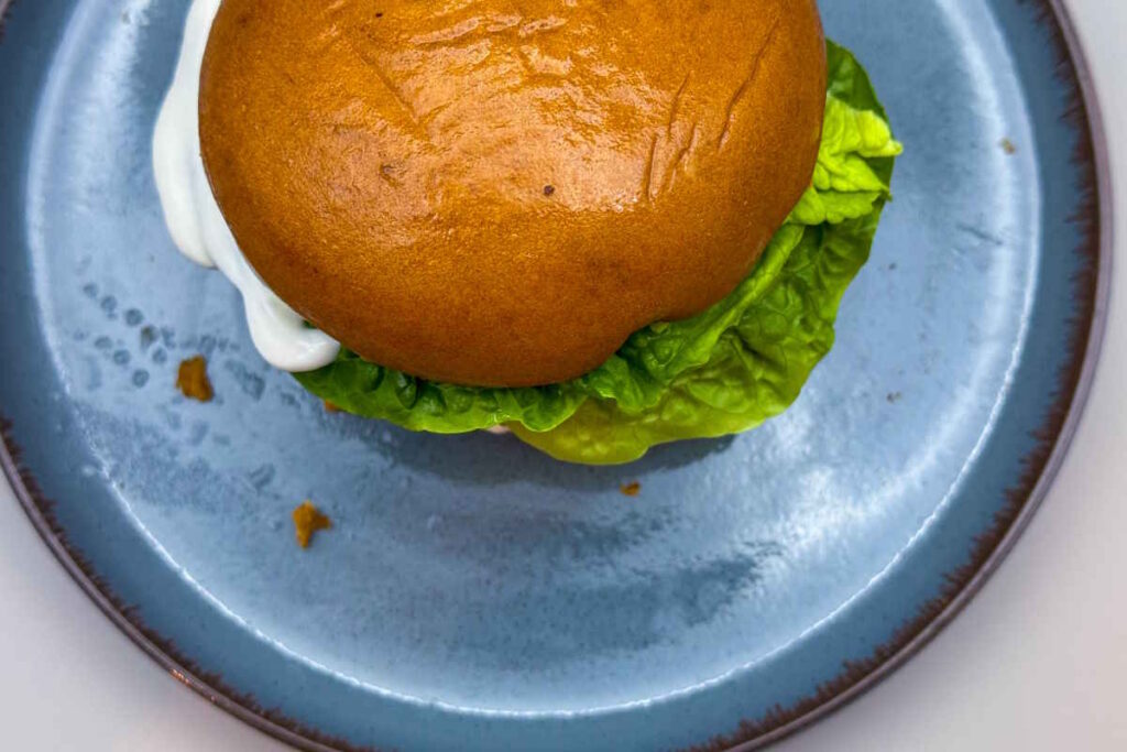 Vegan Crispy Fried Chicken Sandwich with Ranch Sauce