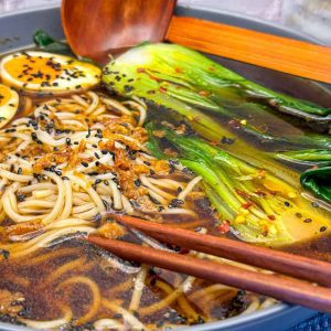 Vegan dashi shoyu ramen