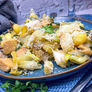 Vegan Leek and Gnocchi Bake