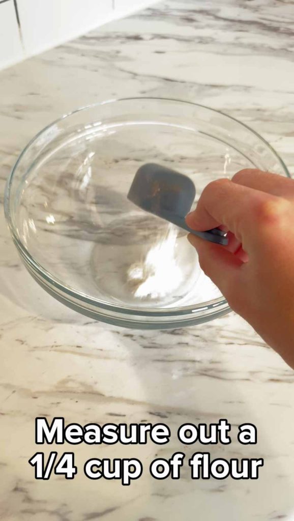 Pouring flour