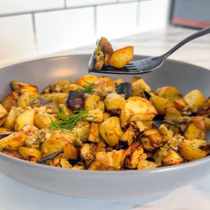 Aubergine and Potato Salad with Capers