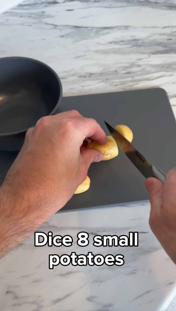 Dice potatoes