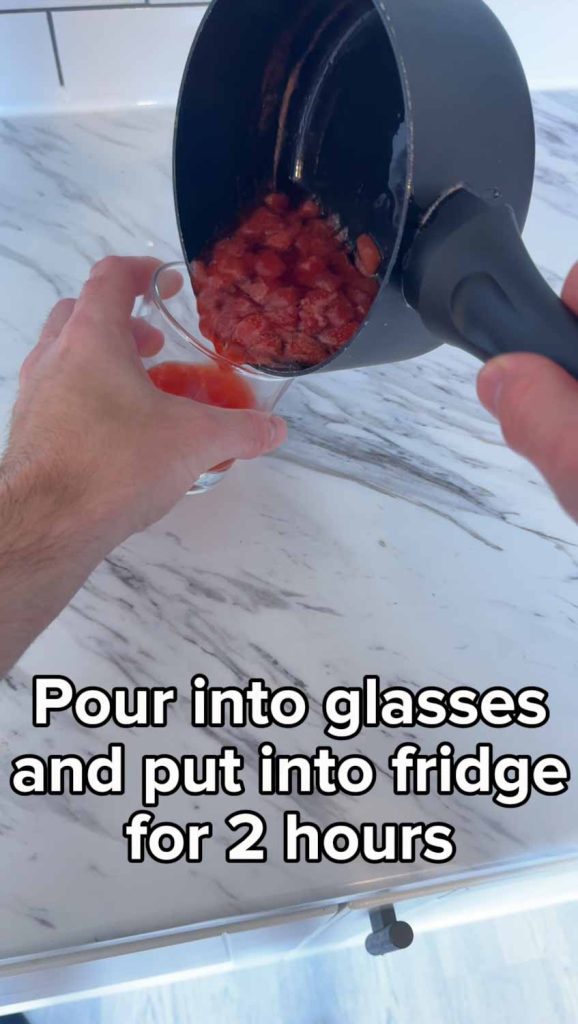 Pour into Glasses and Refrigerate