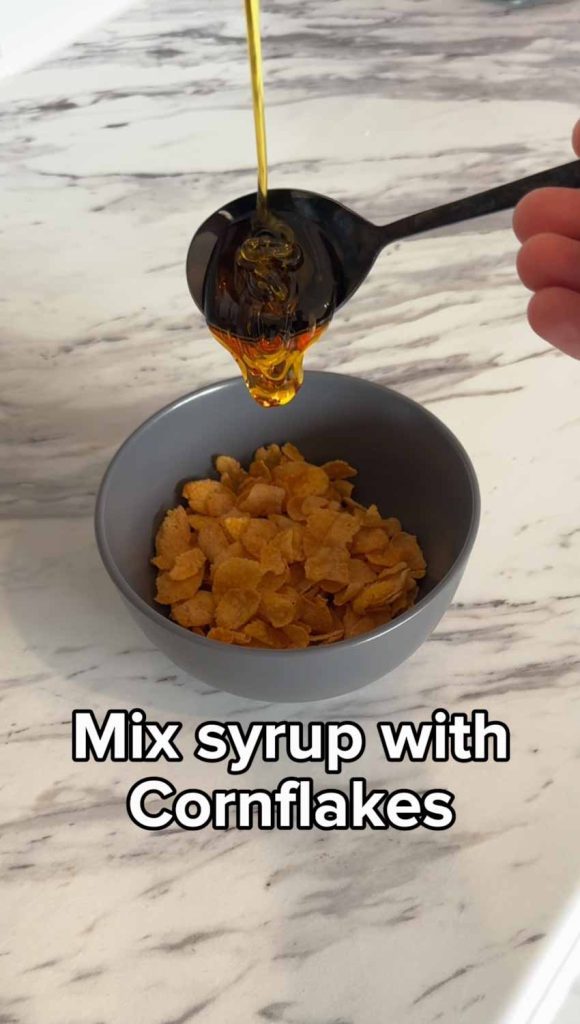 Mix Syrup and Cornflakes