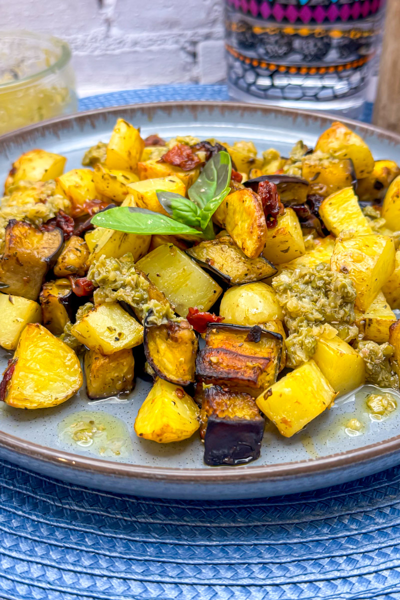 Roasted Aubergine and Potato Salad