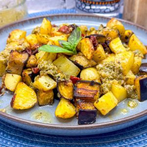 Roasted Aubergine and Potato Salad