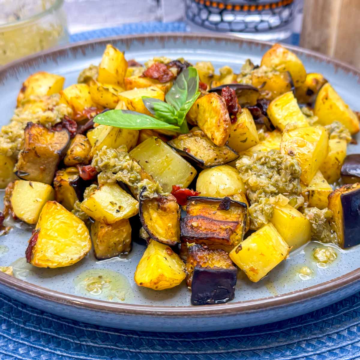 Easy Vegan Roasted Eggplant (Aubergine) Salad Recipe