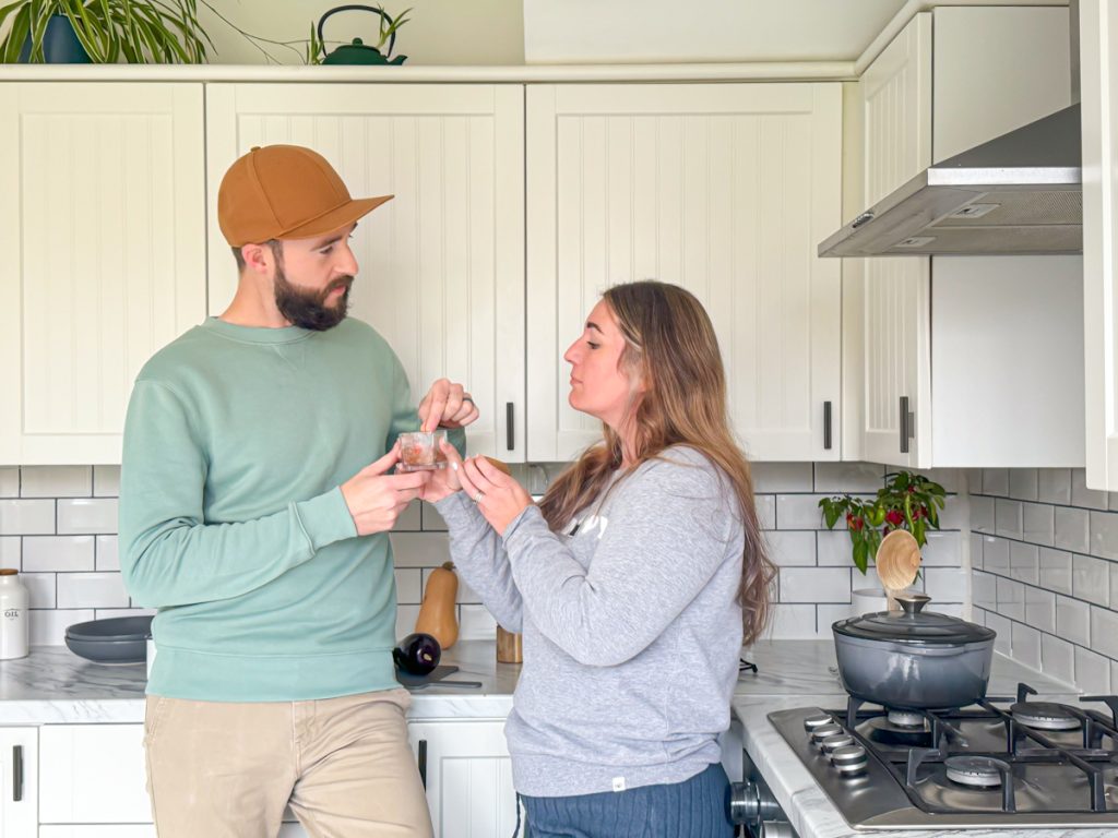 Alex and Katherine Choosing Seasonings